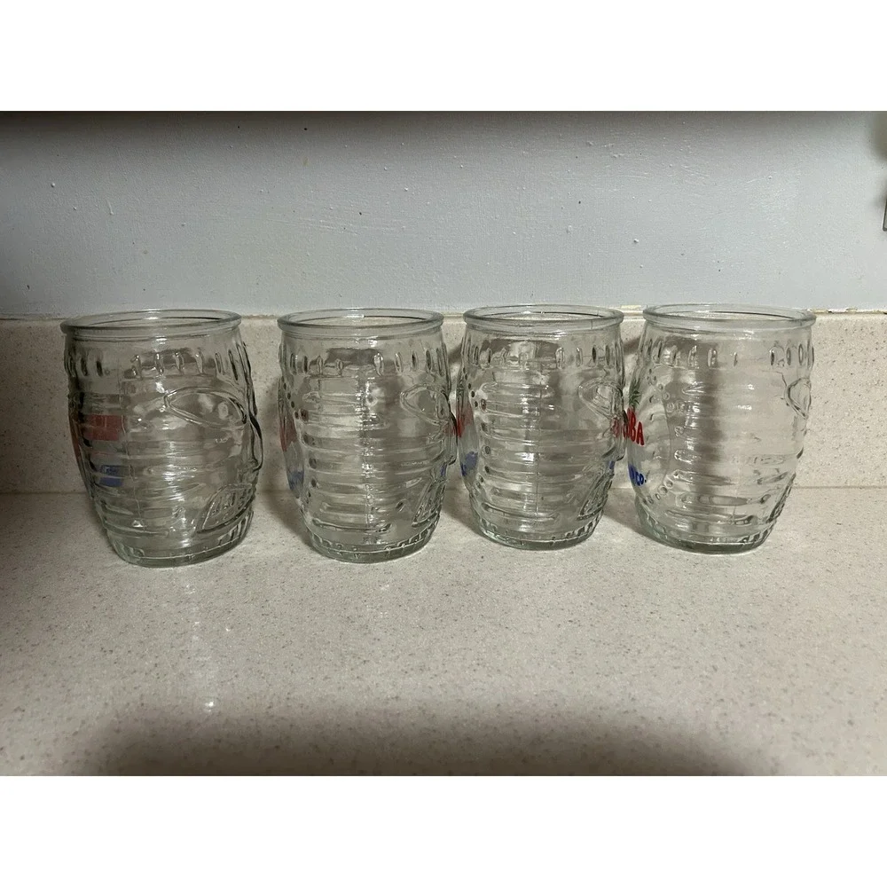 Bubba Gump‎ Shrimp Co Hawaiian Luau Tiki Drinking Glass 16oz Souvenir Cup Lot 4